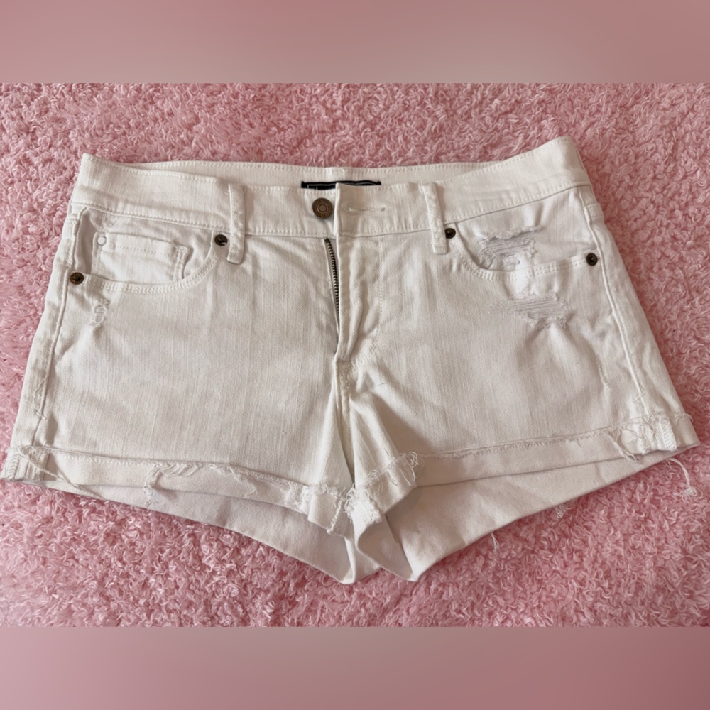 Abercrombie & Fitch White Jean Shorts